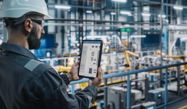 Car,Factory,Engineer,In,Work,Uniform,Using,Tablet,Computer,With Car,Factory,Engineer,In,Work,Uniform,Using,Tablet,Computer,With